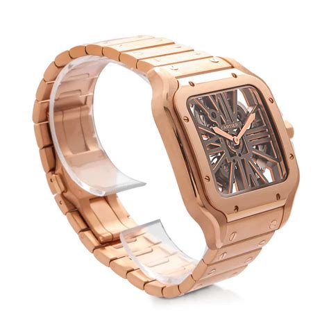 rose gold cartier skeleton|cartier skeleton watch price.